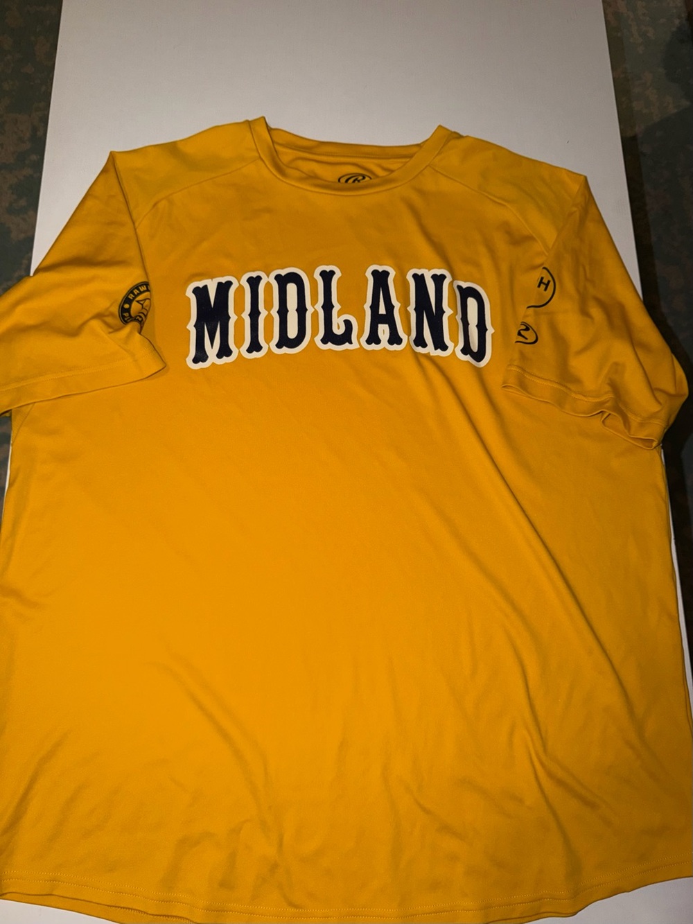 Rawlings Yellow Midland Redskins Graphic Short Sleeve Tee